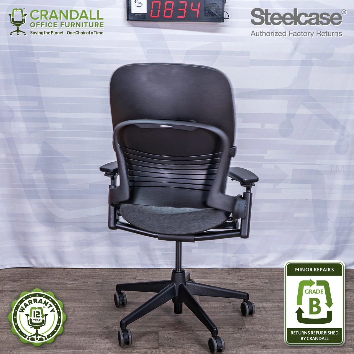 S-0834 - Steelcase V2 Leap - Grade A - Image 2