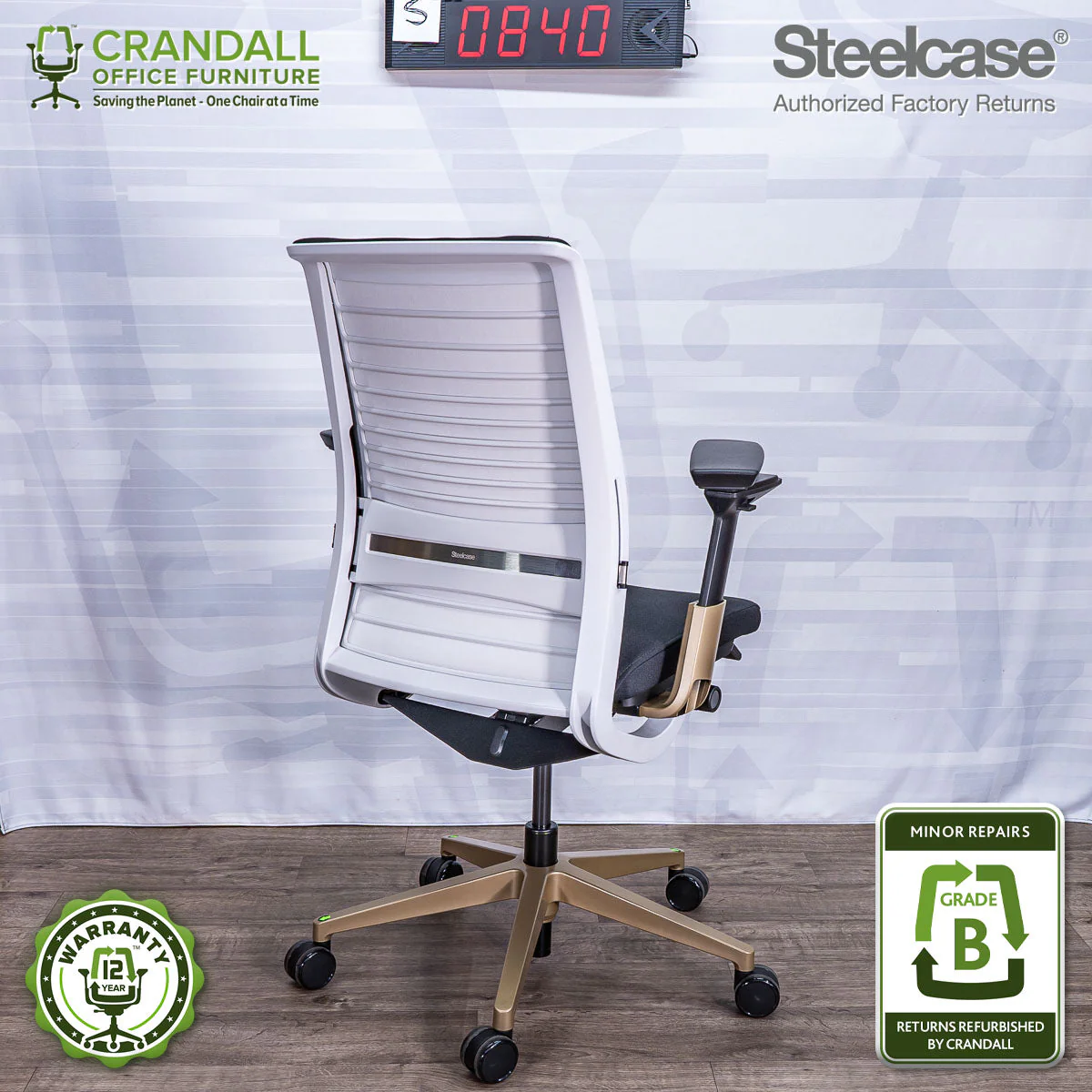 S-0840 - Steelcase V2 Think - Grade B - Image 2