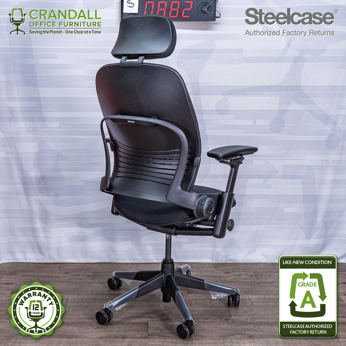 S-0882 - Steelcase V2 Leap - Grade A - Image 2