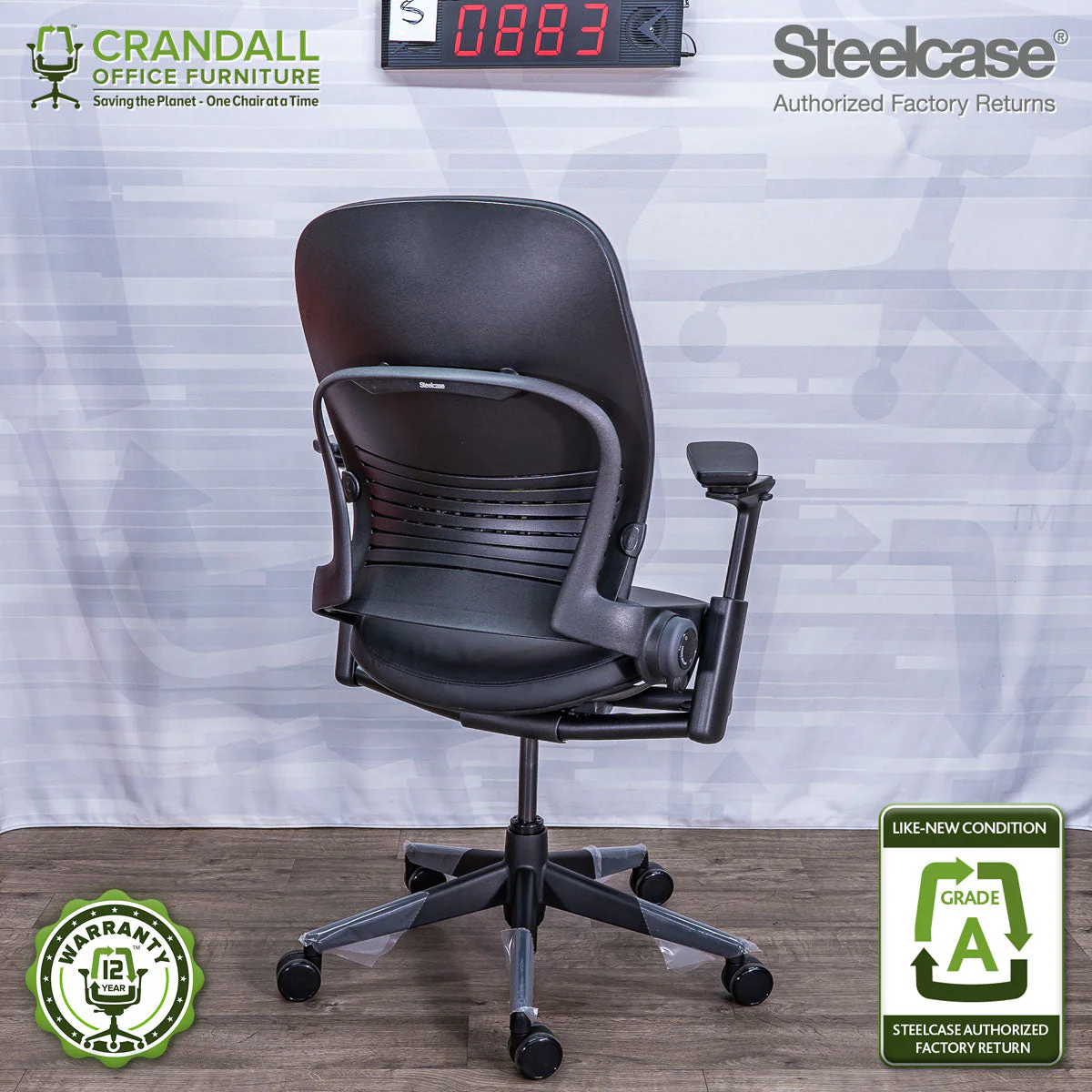 S-0883 - Steelcase V2 Leap - Grade A - Image 2