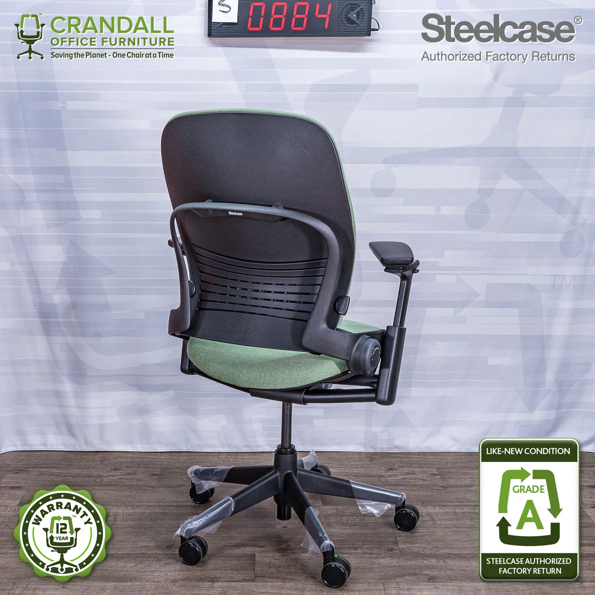 S-0884 - Steelcase V2 Leap - Grade A - Image 2