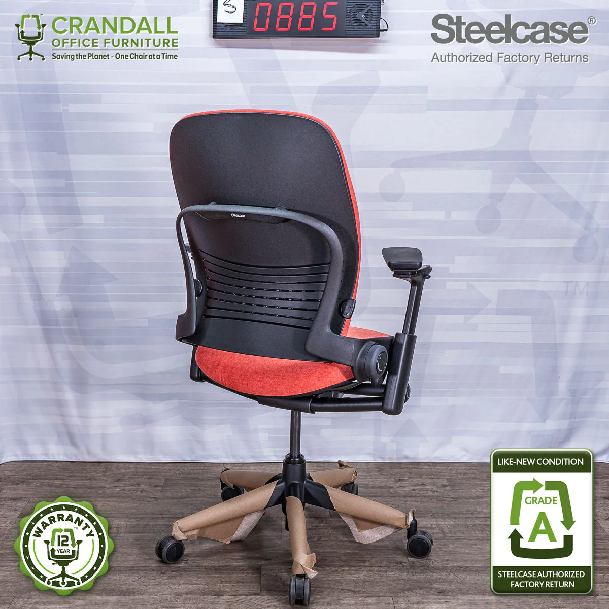S-0885 - Steelcase V2 Leap - Grade A - Image 2