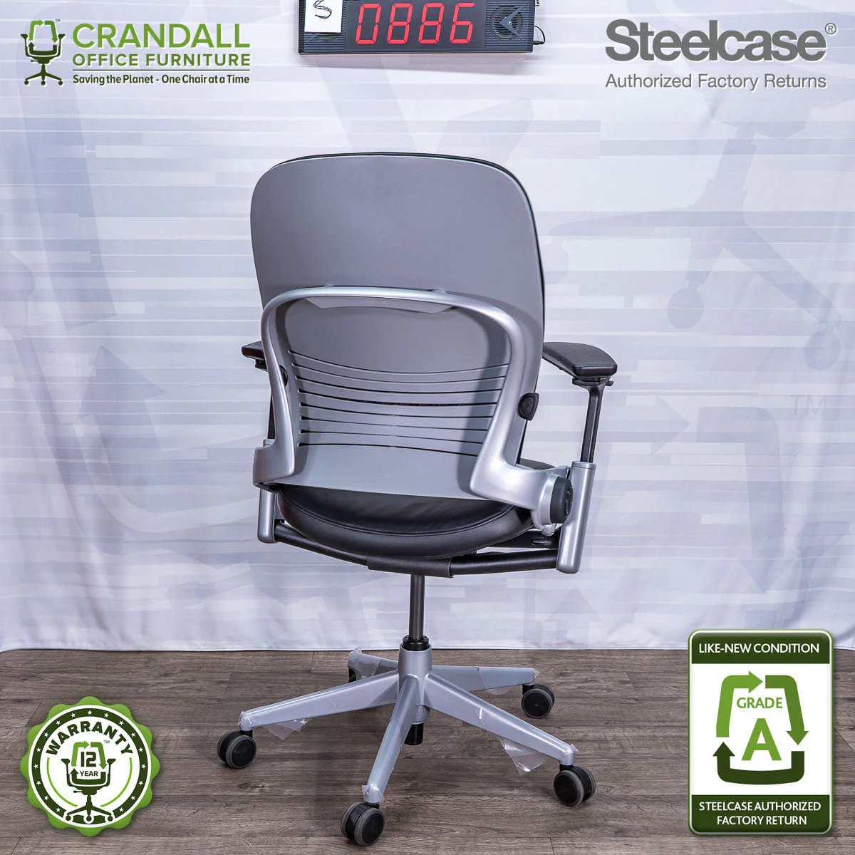S-0886 - Steelcase V2 Leap - Grade A - Image 2