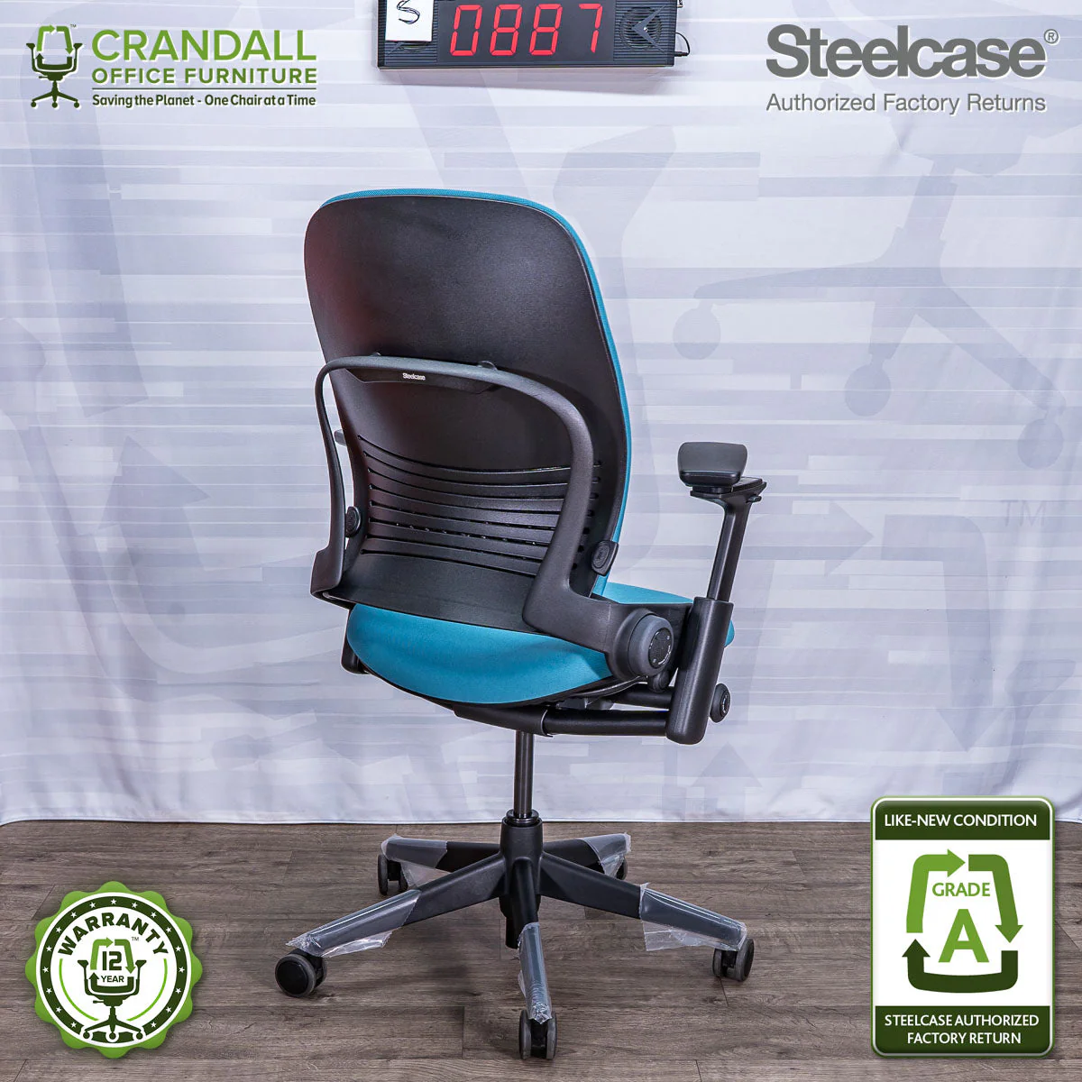 S-0887 - Steelcase V2 Leap - Grade A - Image 2