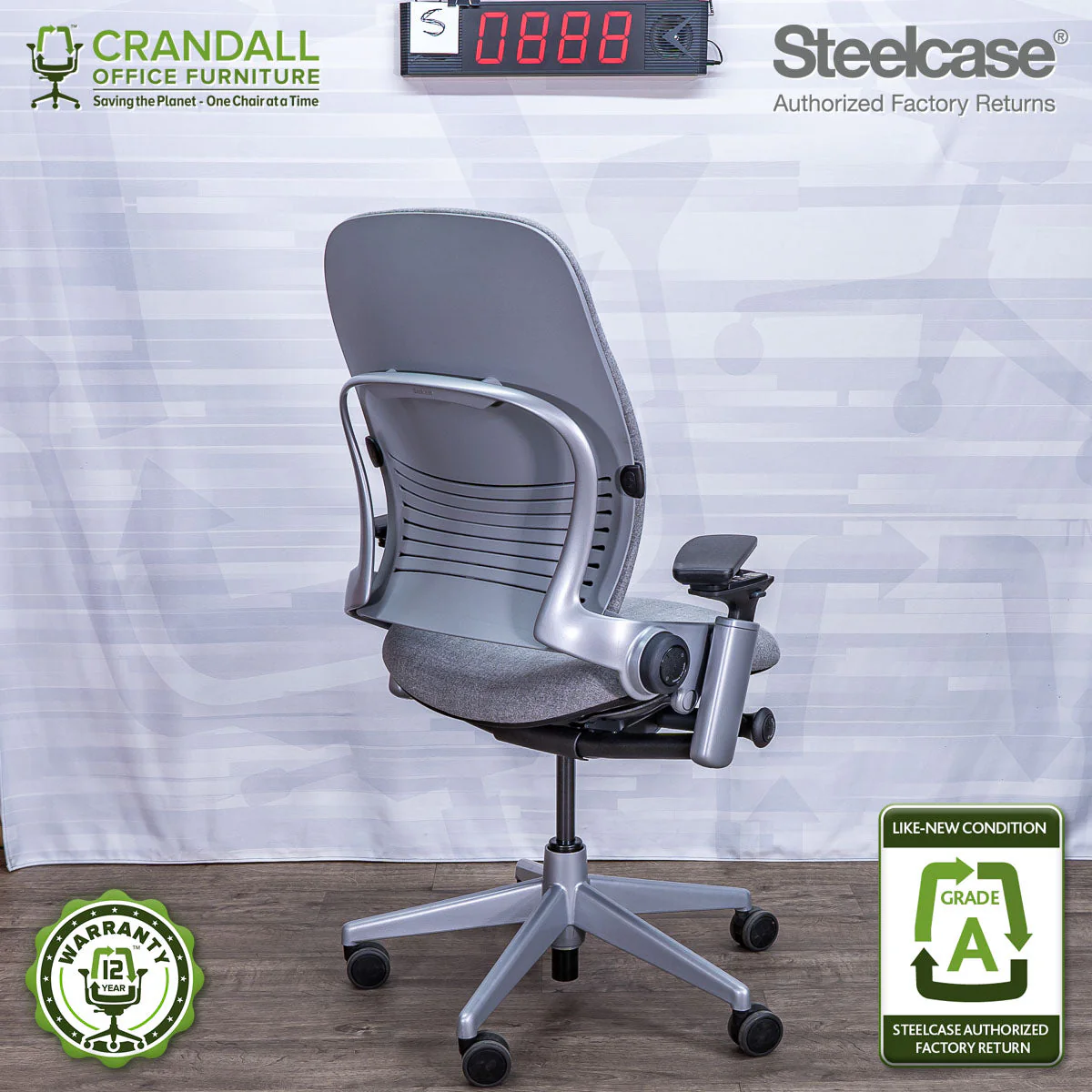 S-0888 - Steelcase V2 Leap - Grade A - Image 2