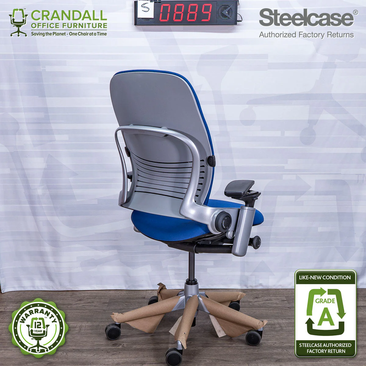 S-0889 - Steelcase V2 Leap - Grade A - Image 2