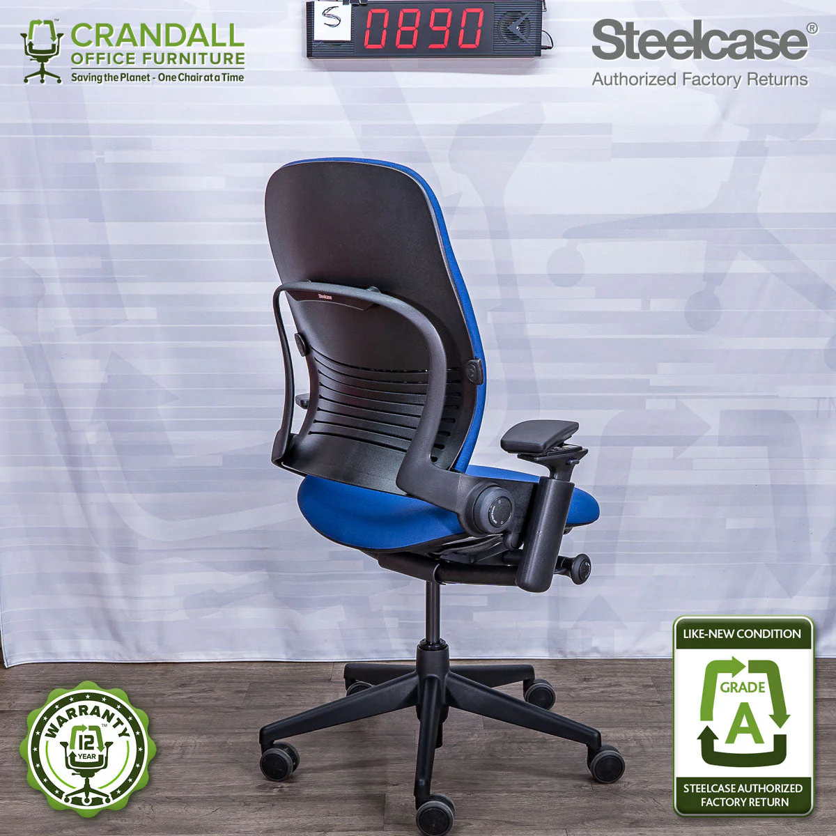 S-0890 - Steelcase V2 Leap - Grade A - Image 2