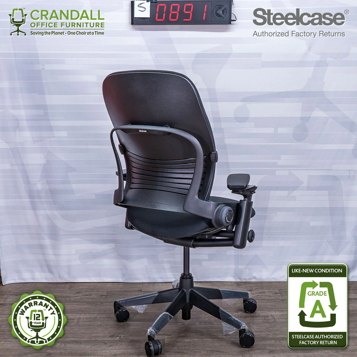 S-0891 - Steelcase V2 Leap - Grade A - Image 2