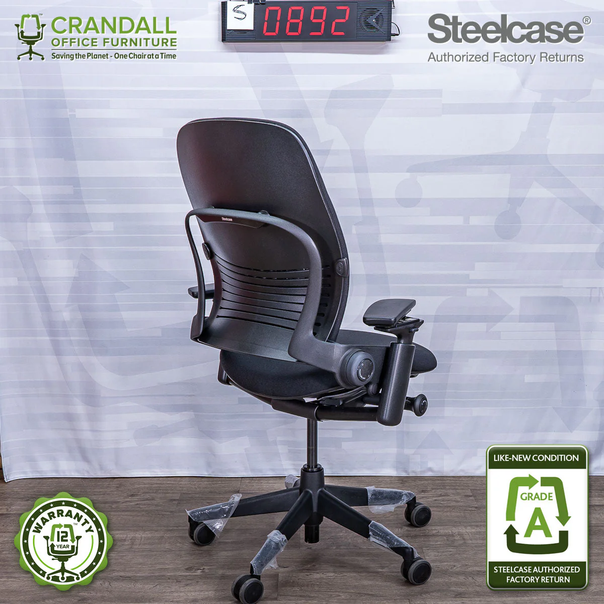 S-0892 - Steelcase V2 Leap - Grade A - Image 2
