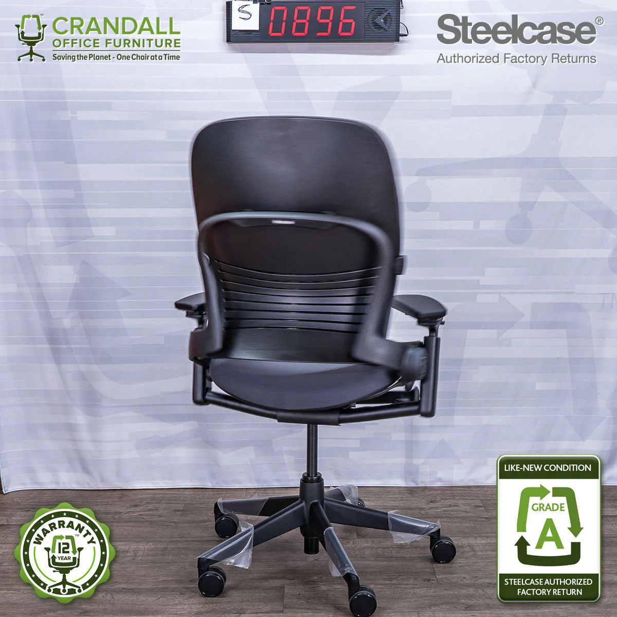 S-0896 - Steelcase V2 Leap - Grade A - Image 2