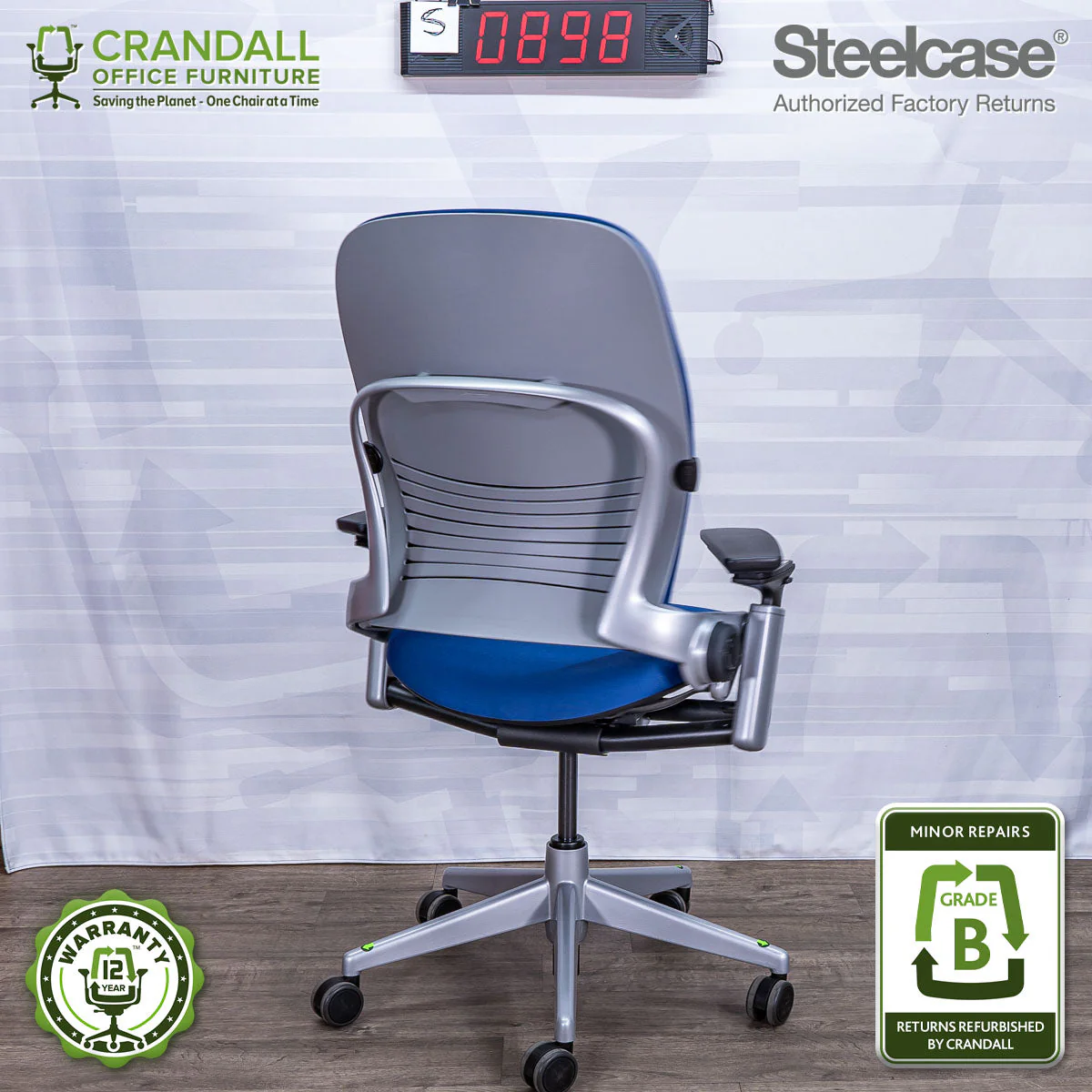 S-0898 - Steelcase V2 Leap - Grade B - Image 2