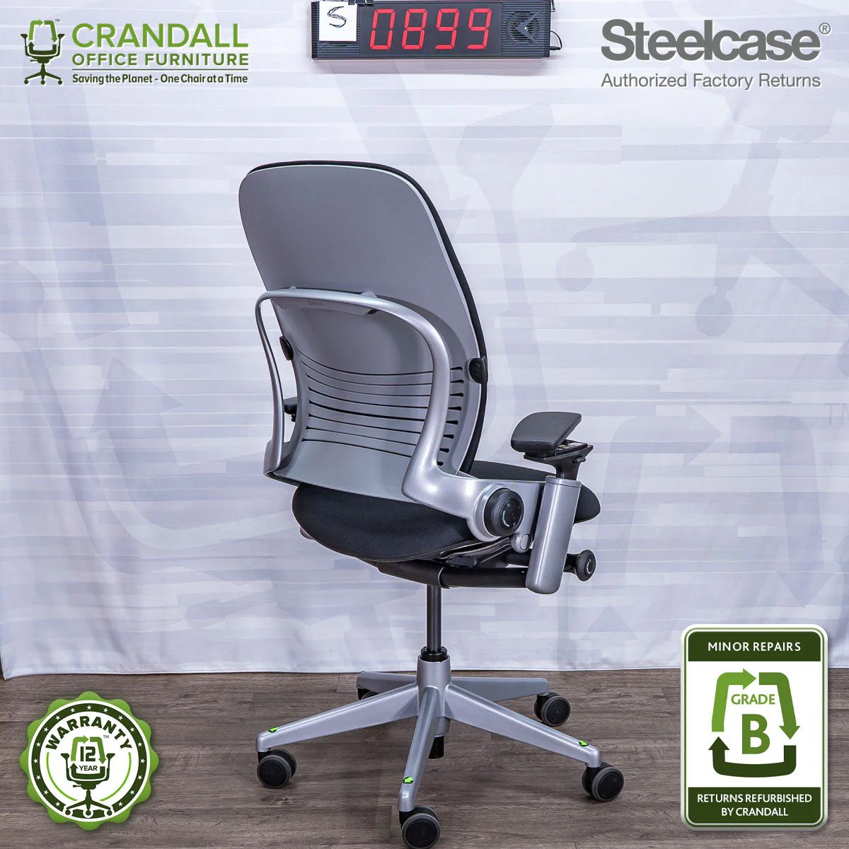 S-0899 - Steelcase V2 Leap - Grade B - Image 2