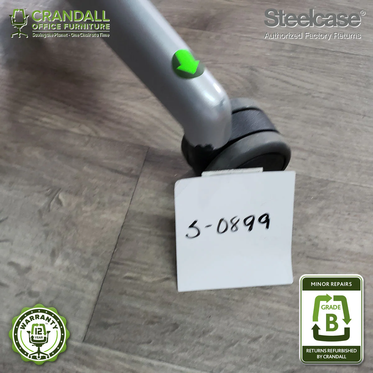 S-0899 - Steelcase V2 Leap - Grade B - Image 4
