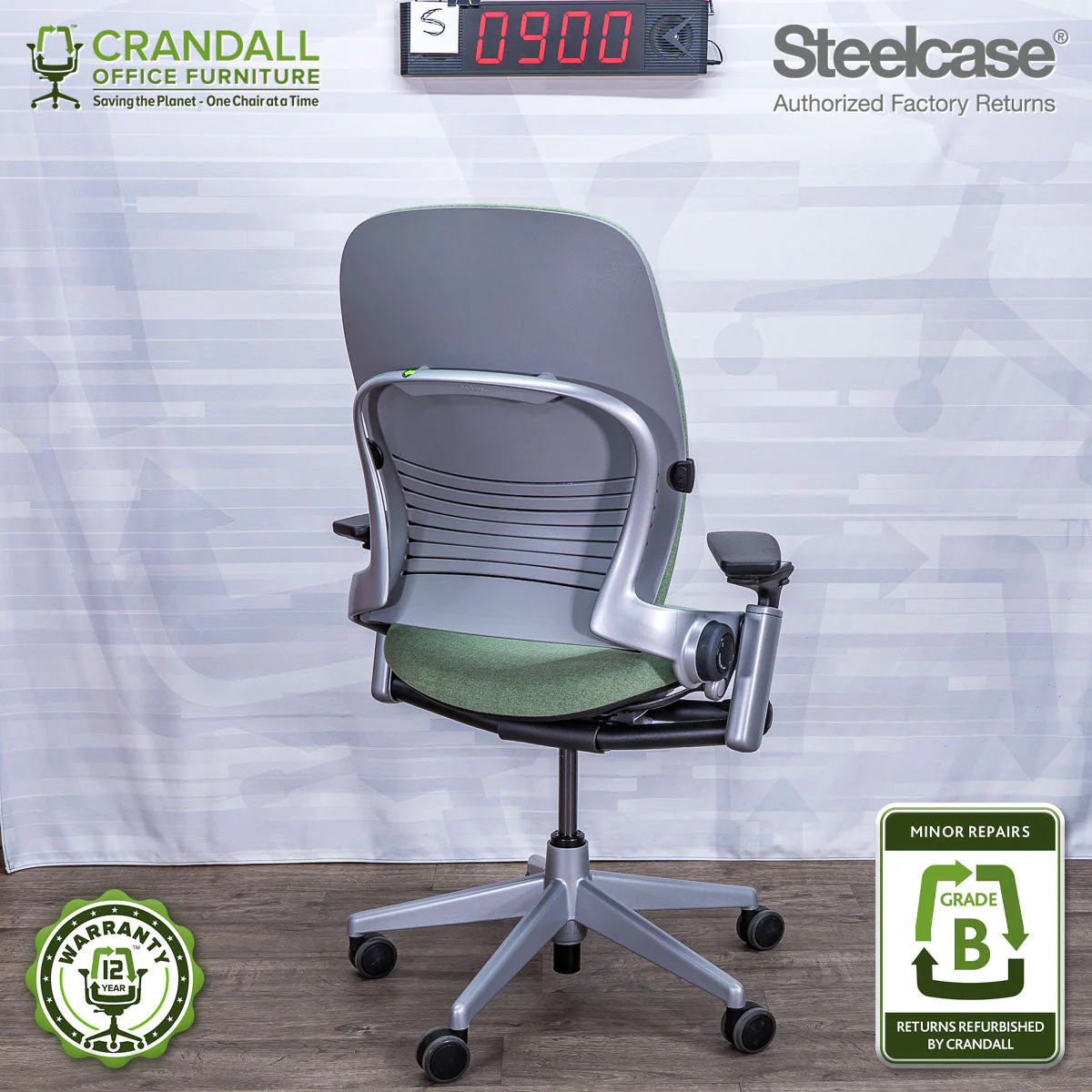 S-0900 - Steelcase V2 Leap - Grade B - Image 2