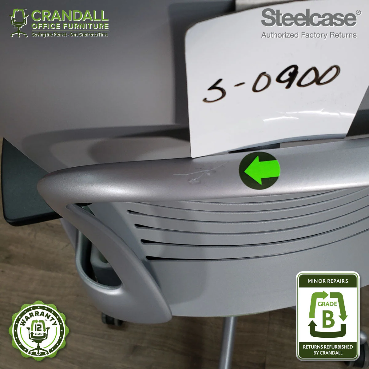 S-0900 - Steelcase V2 Leap - Grade B - Image 4