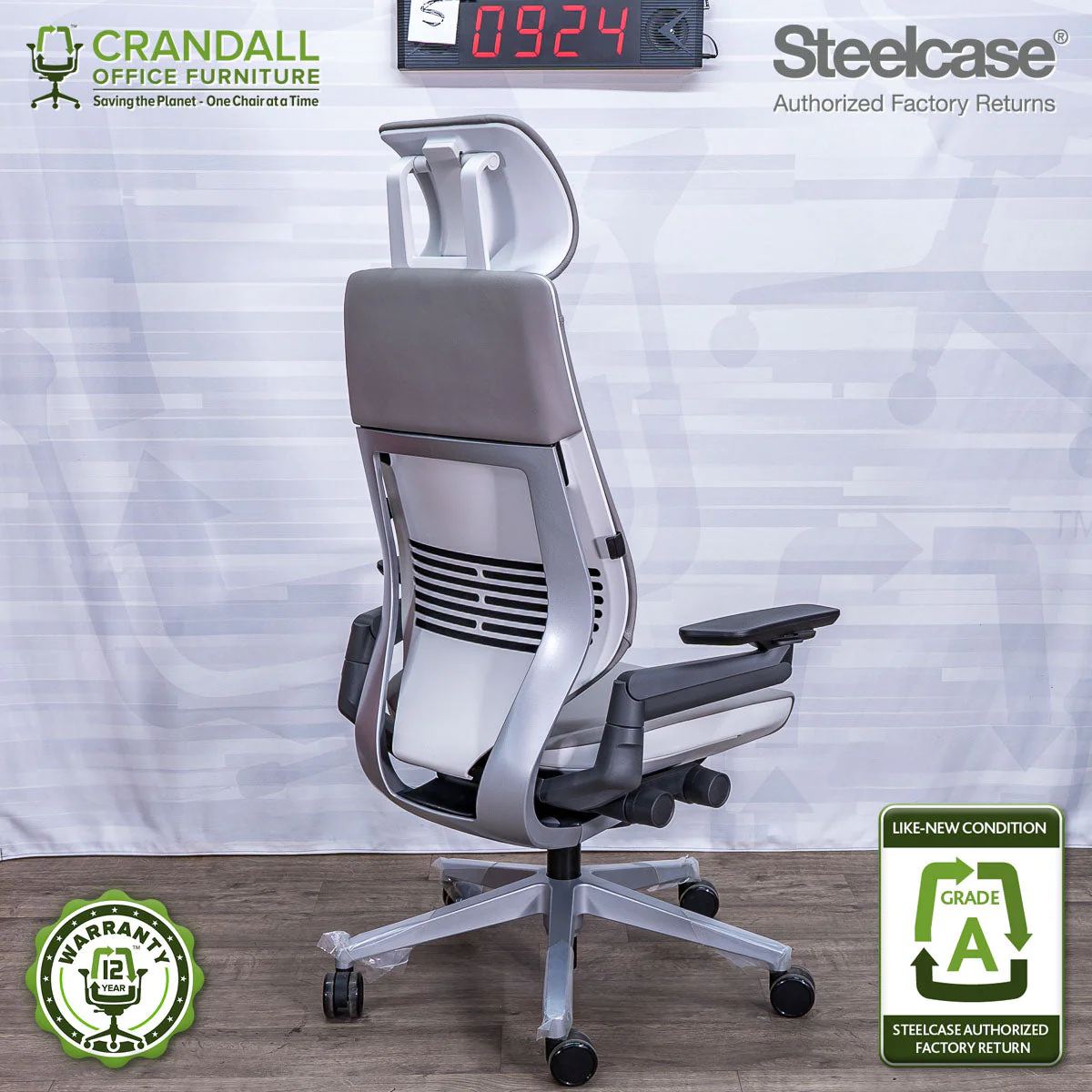 S-0924 - Steelcase Gesture with Headrest - Grade A - Image 2
