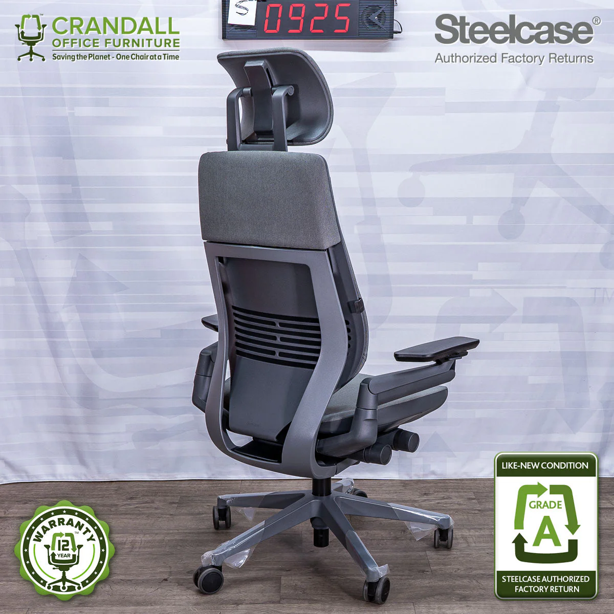 S-0925 - Steelcase Gesture with Headrest - Grade A - Image 2