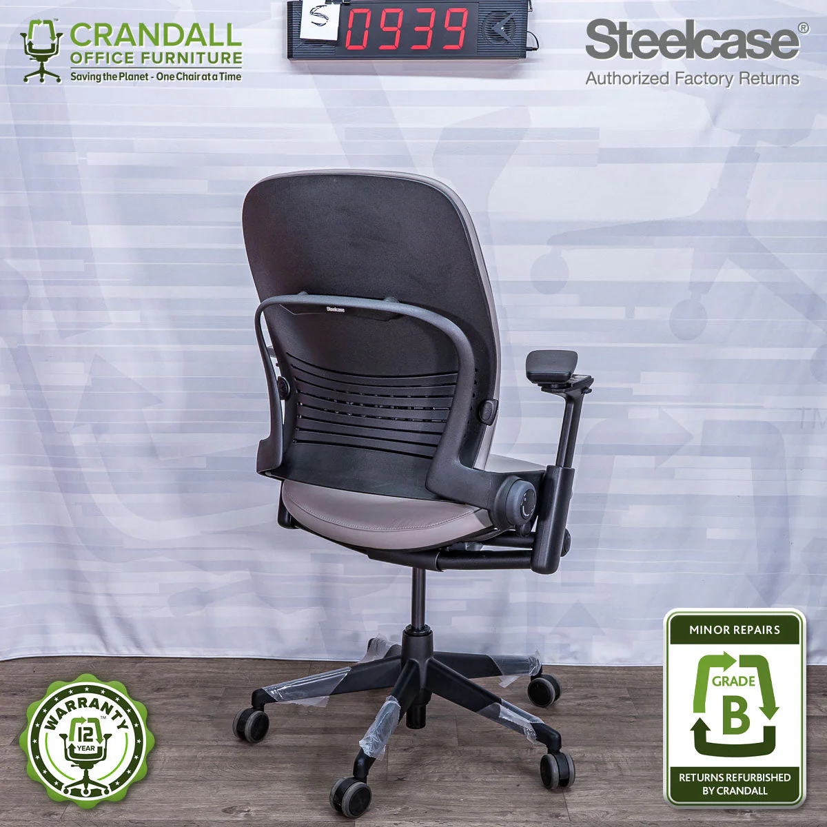 S-0939 - Steelcase V2 Leap - Grade A - Image 2