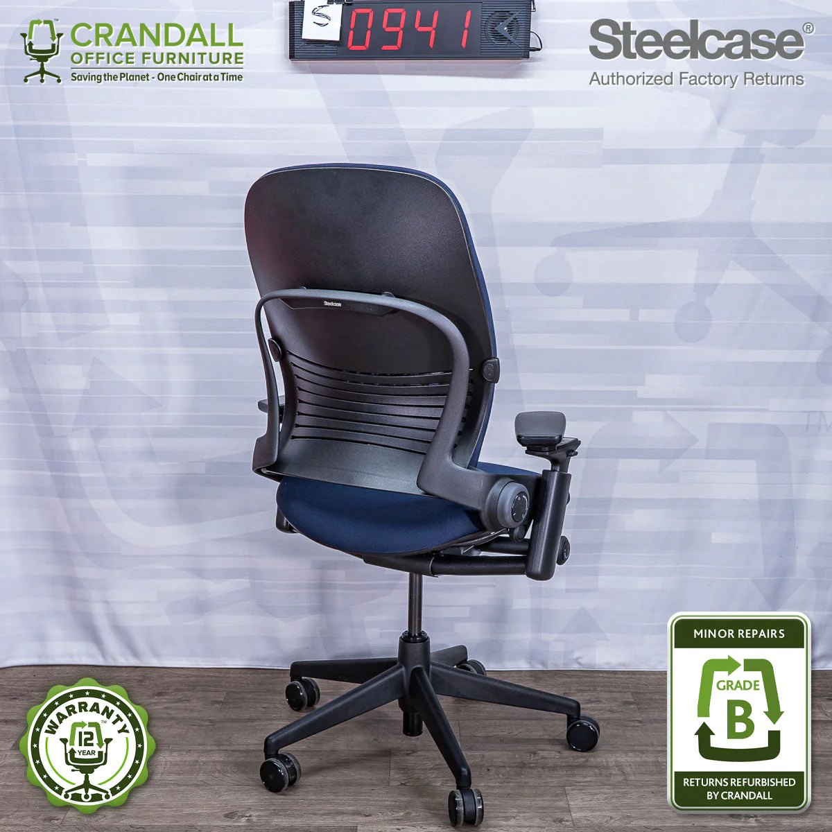 S-0941 - Steelcase V2 Leap - Grade A - Image 2