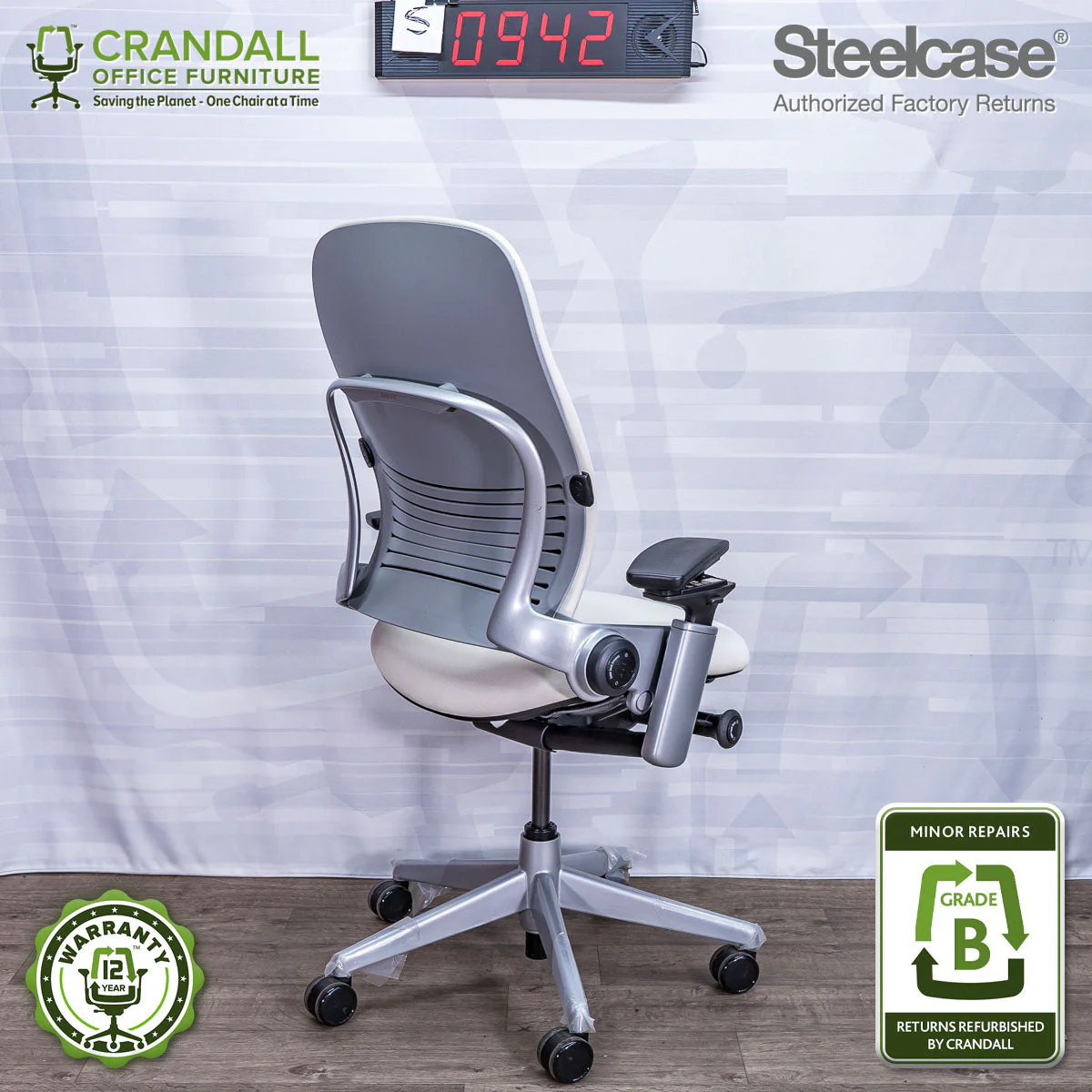 S-0942 - Steelcase V2 Leap - Grade A - Image 2