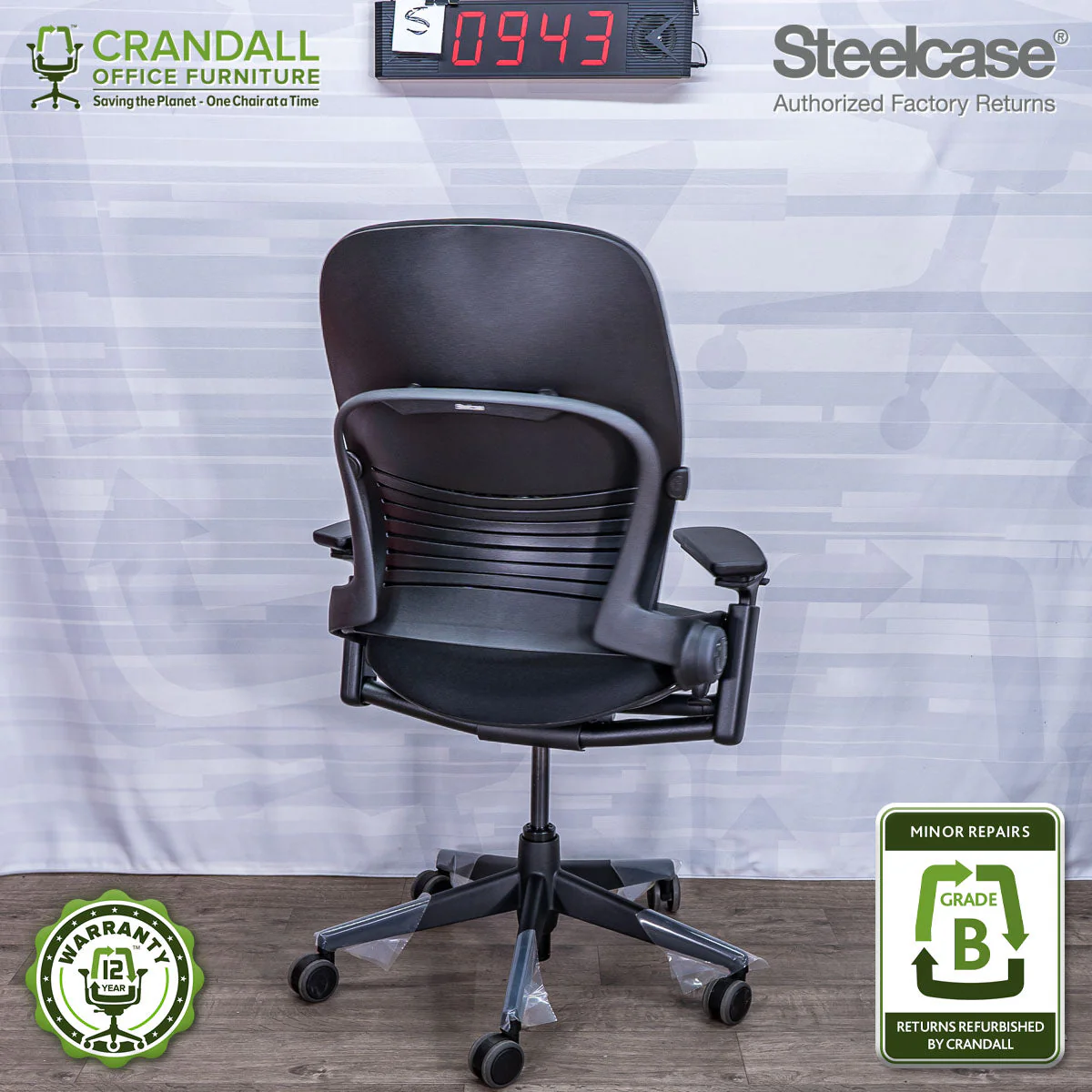 S-0943 - Steelcase V2 Leap - Grade A - Image 2