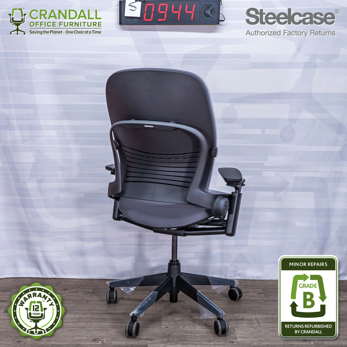 S-0944 - Steelcase V2 Leap - Grade A - Image 2