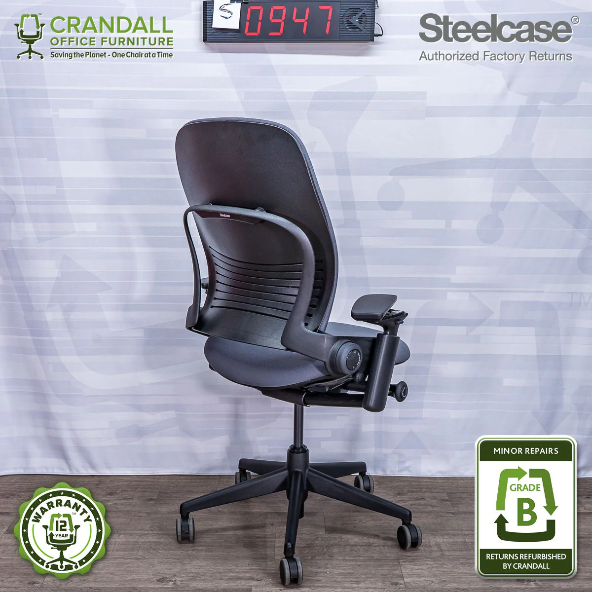 S-0947 - Steelcase V2 Leap - Grade A - Image 2