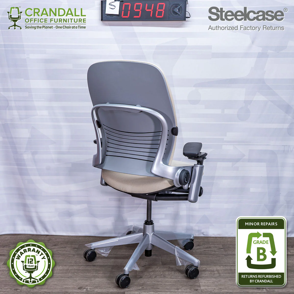S-0948 - Steelcase V2 Leap - Grade A - Image 2