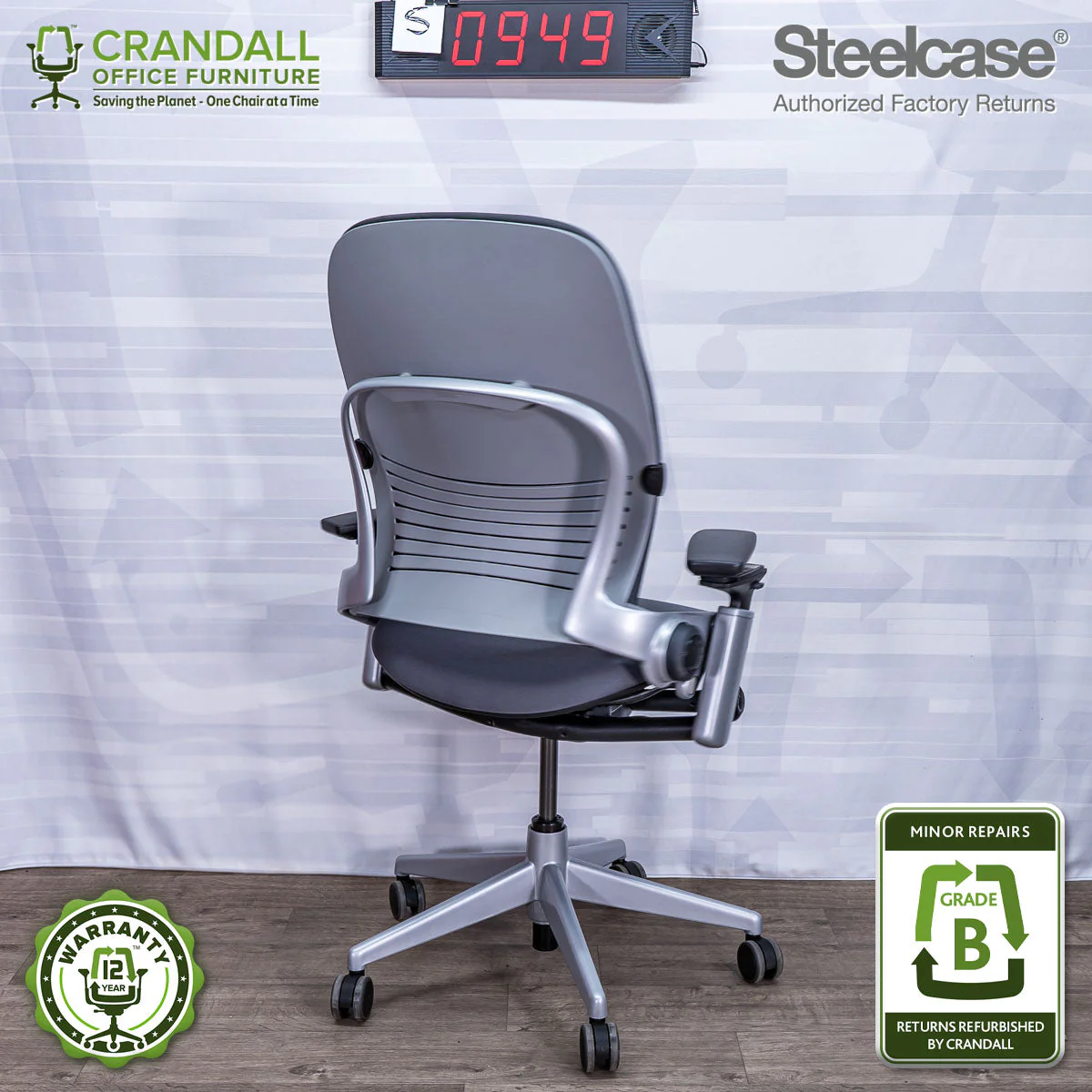 S-0949 - Steelcase V2 Leap - Grade A - Image 2