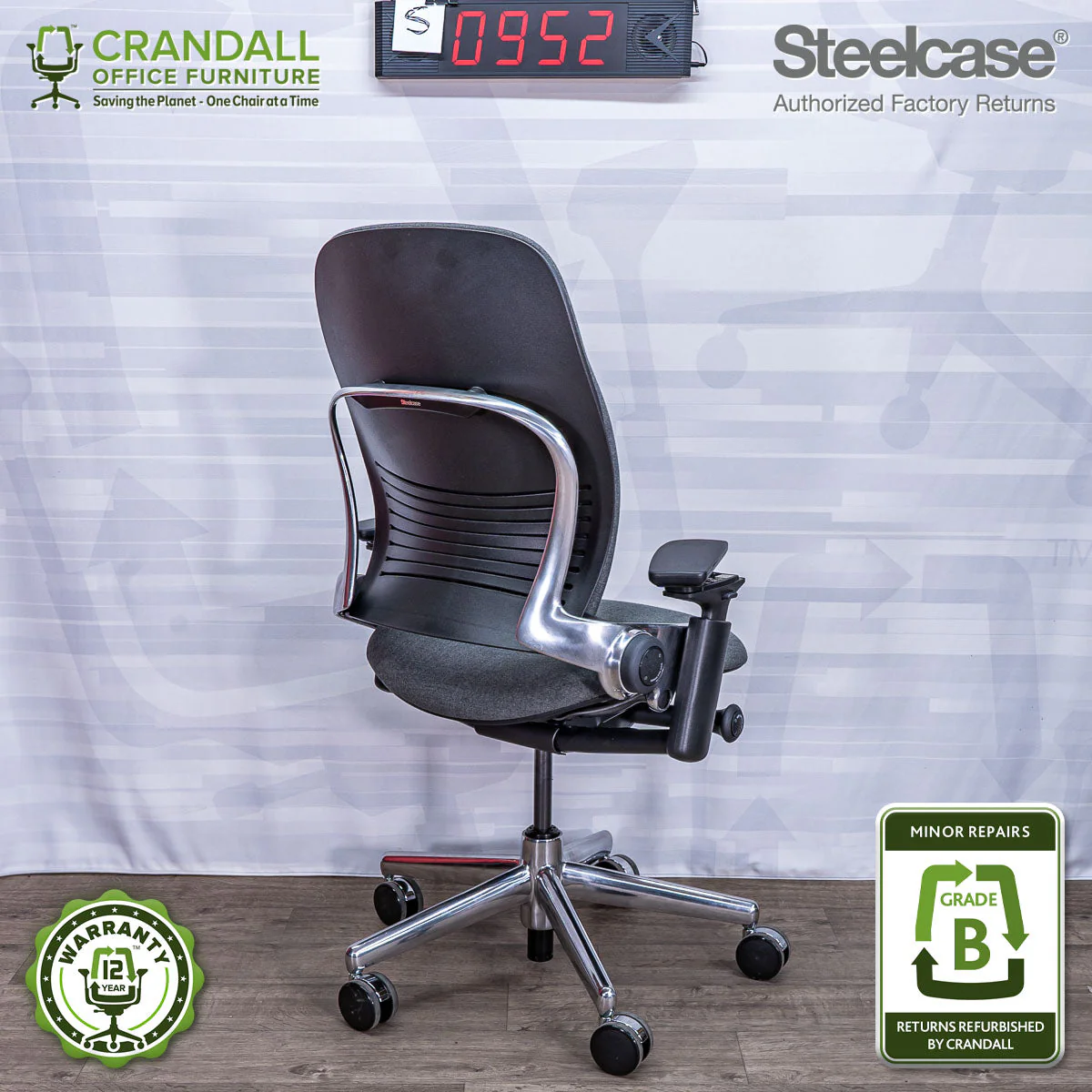 S-0952 - Steelcase V2 Leap - Grade A - Image 2