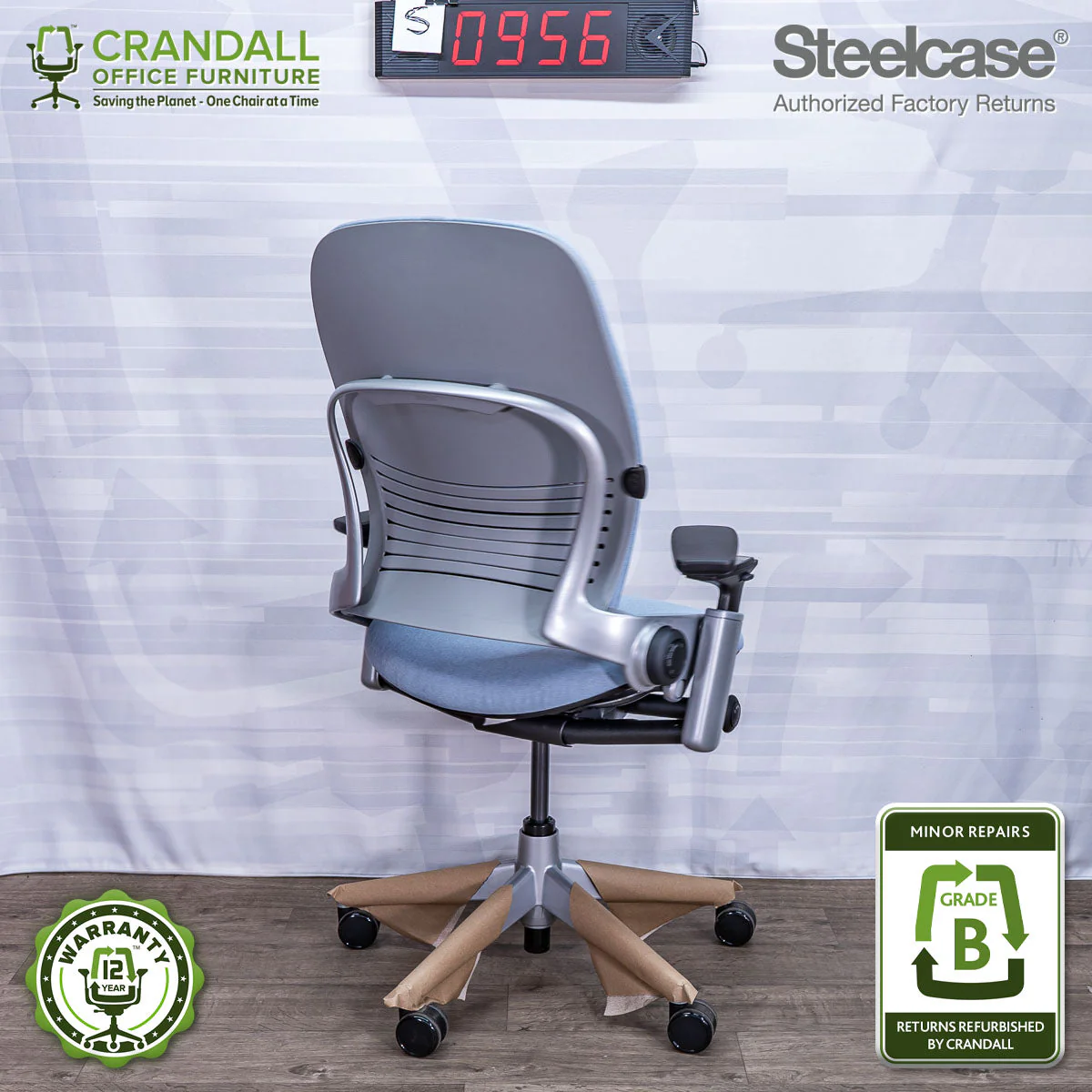 S-0956 - Steelcase V2 Leap - Grade A - Image 2