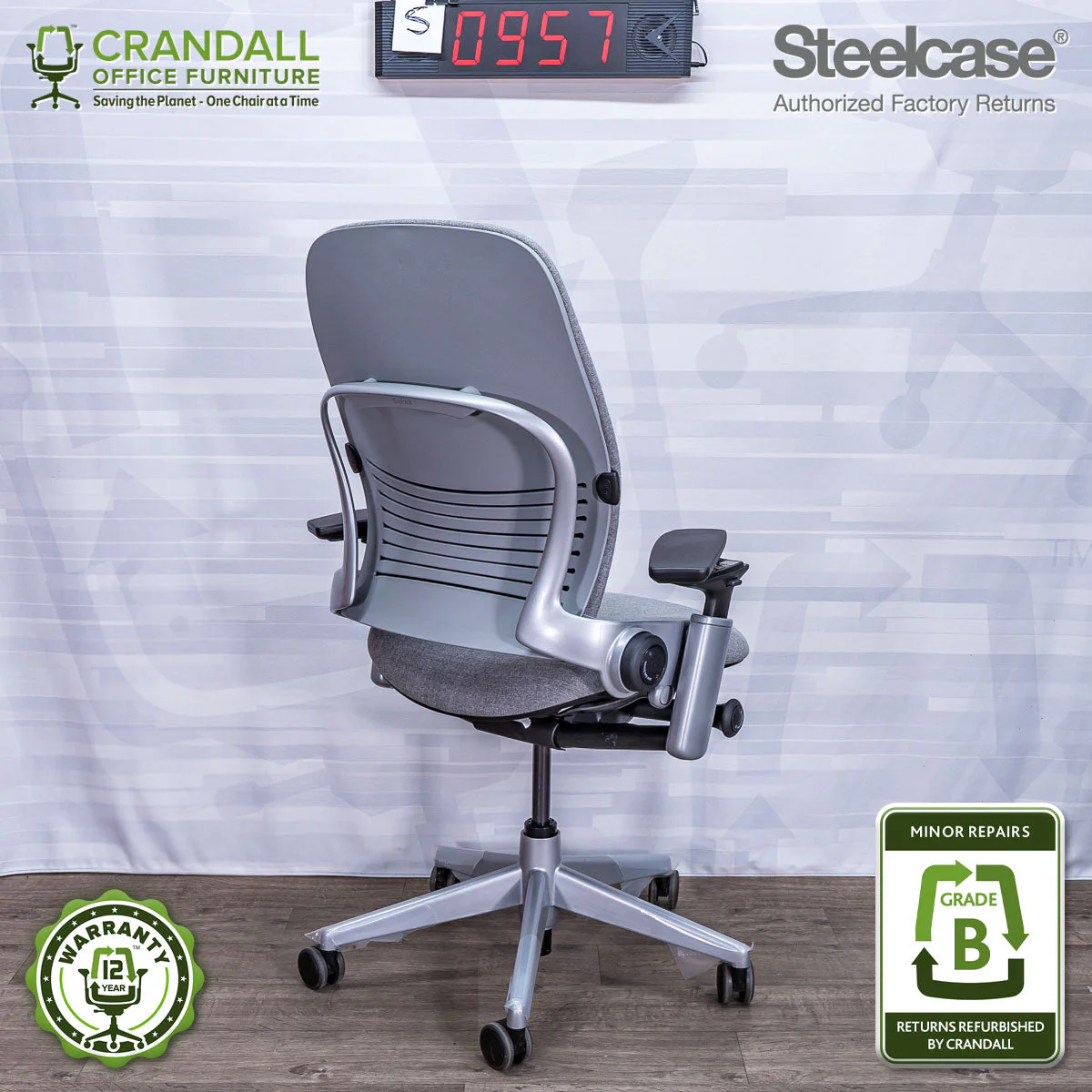 S-0957 - Steelcase V2 Leap - Grade A - Image 2