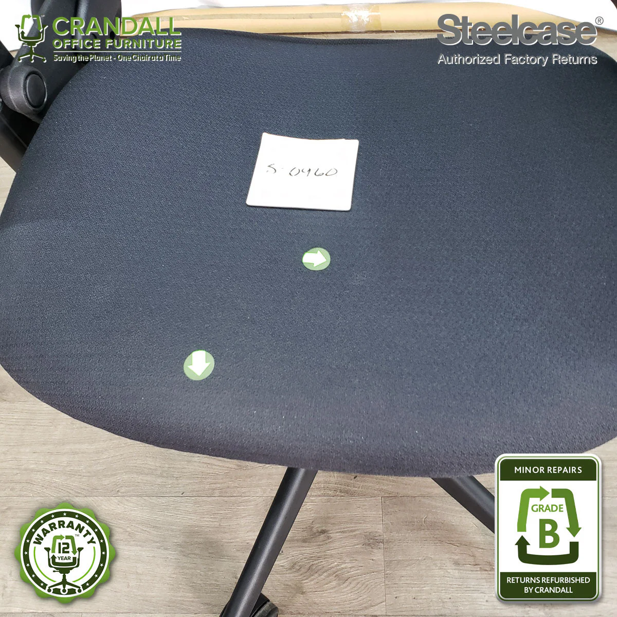 S-0960 - Steelcase V2 Leap - Grade B - Image 3