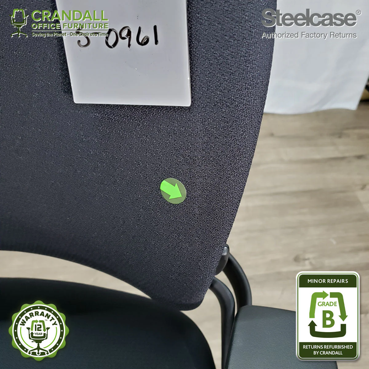 S-0961 - Steelcase V2 Leap - Grade B - Image 4