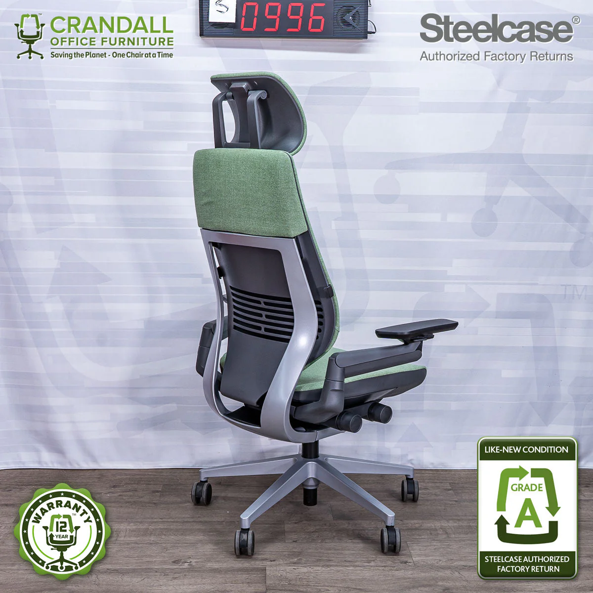 S-0996 - Steelcase Gesture with Headrest - Grade A - Image 2
