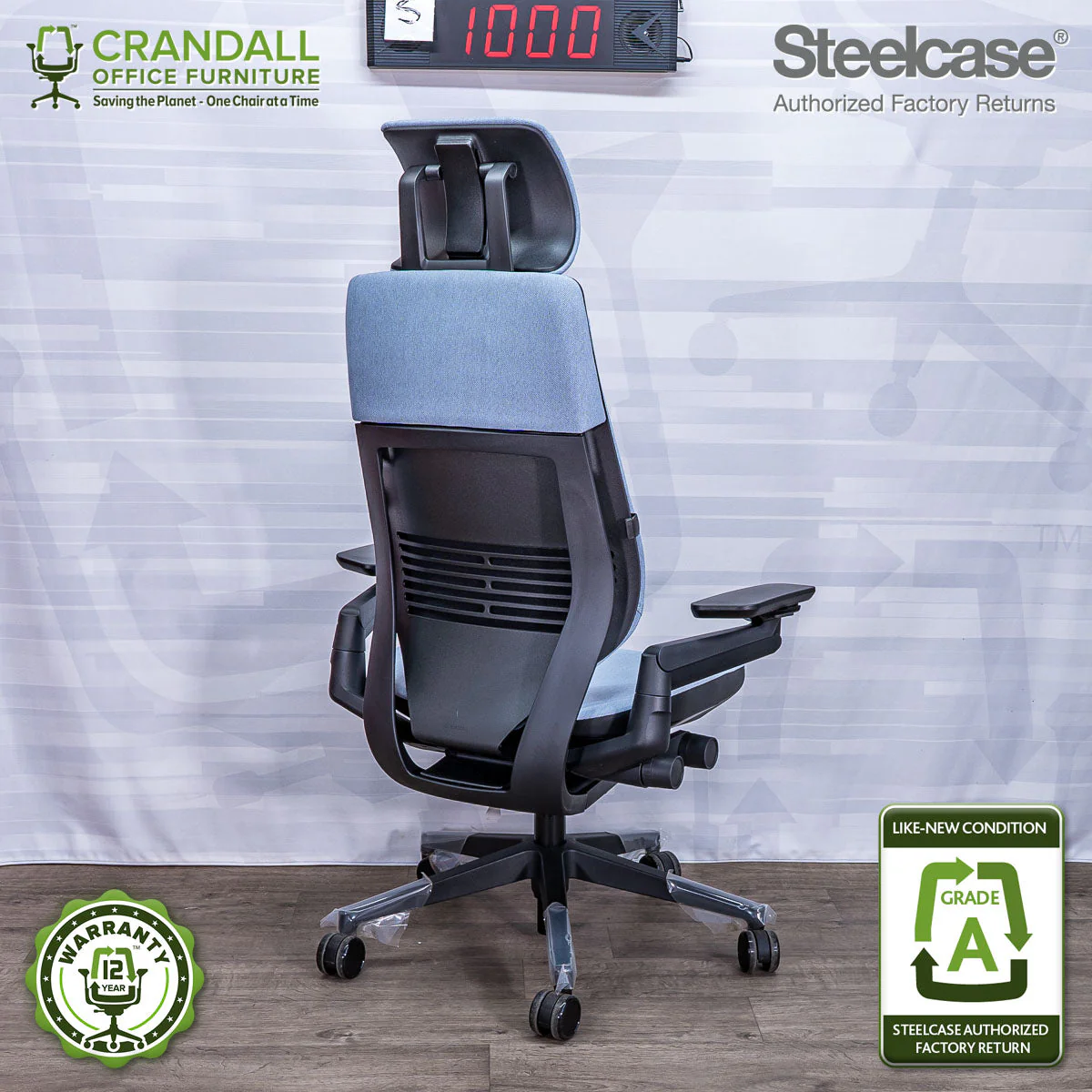 S-1000 - Steelcase Gesture with Headrest - Grade A - Image 2