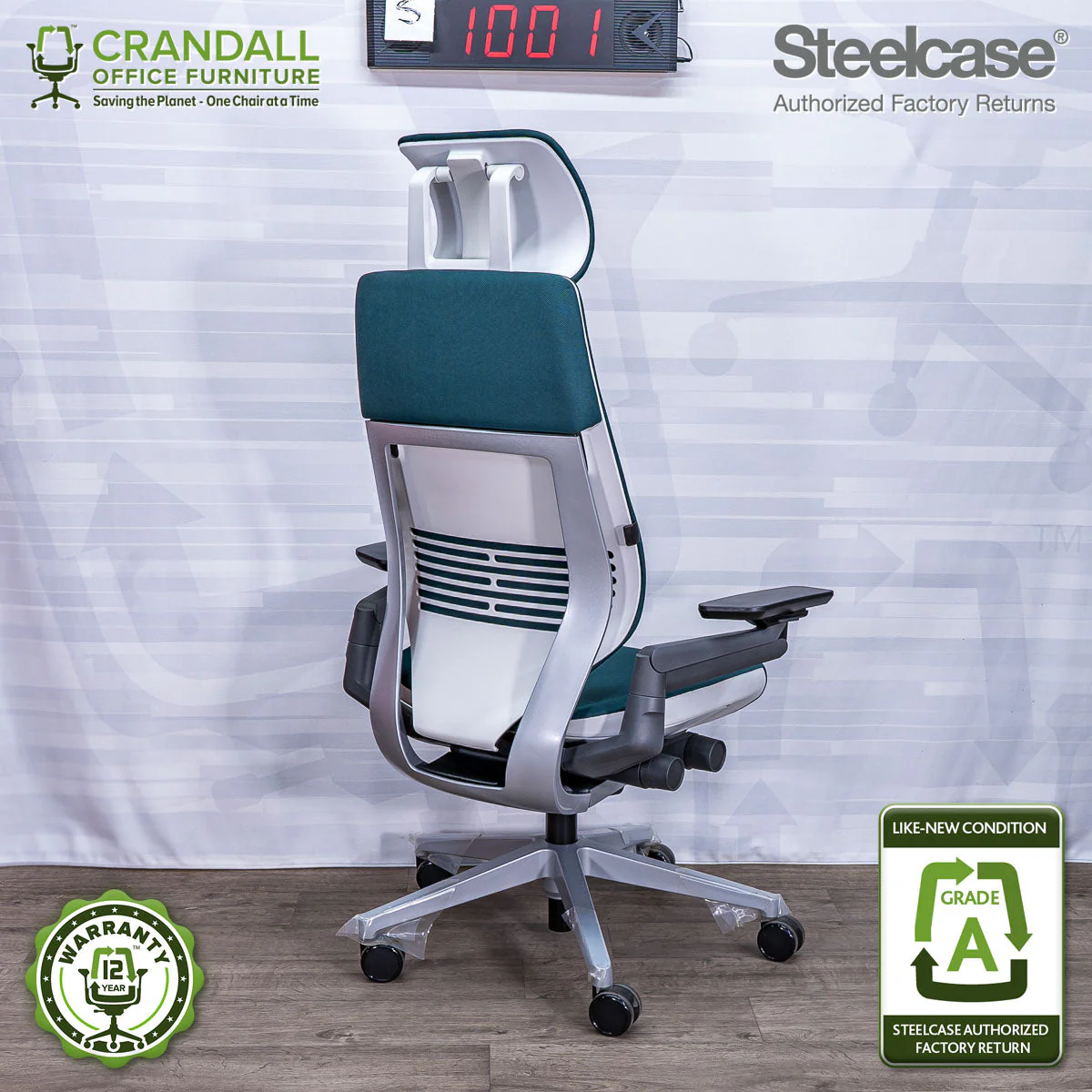S-1001 - Steelcase Gesture with Headrest - Grade A - Image 2