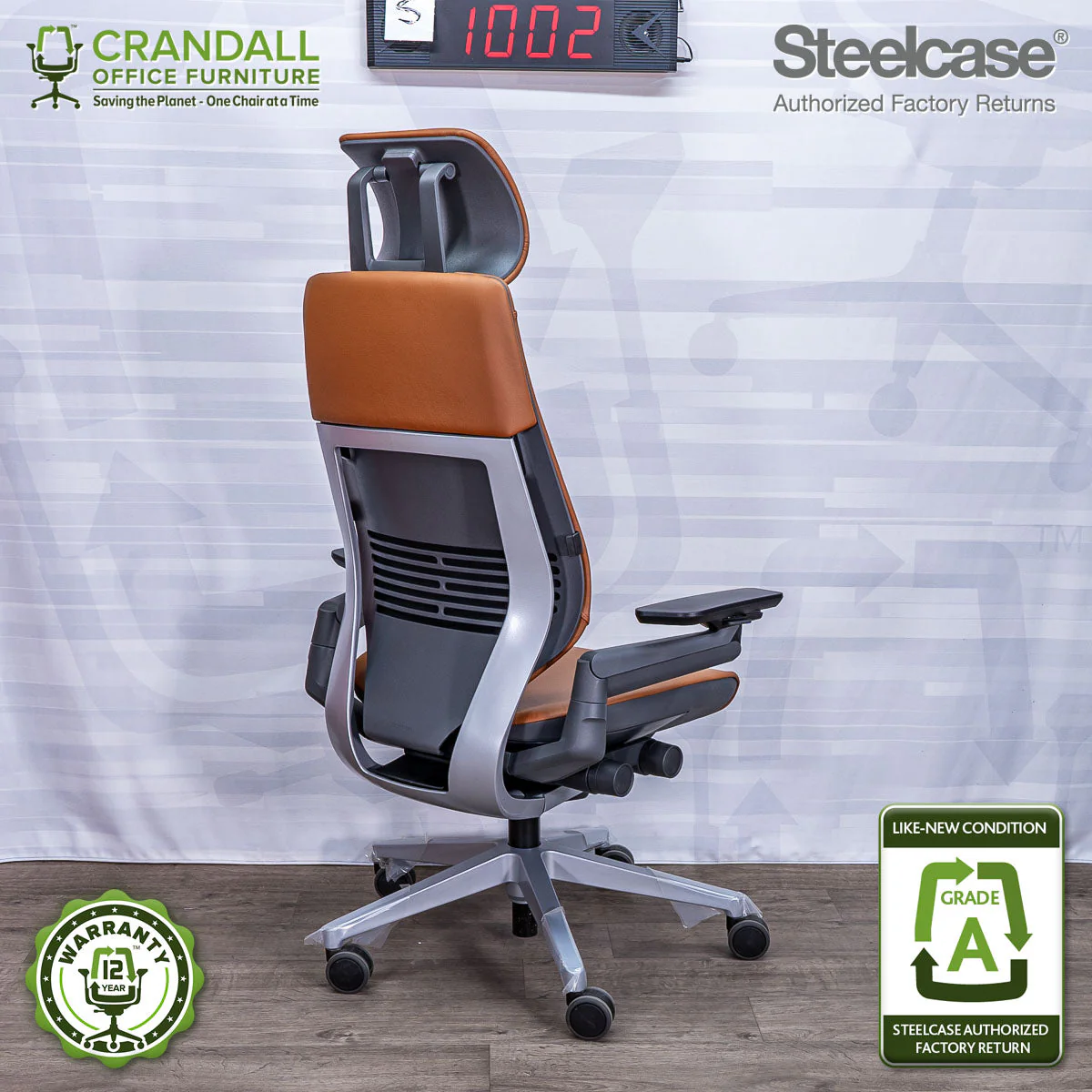 S-1002 - Steelcase Gesture with Headrest - Grade A - Image 2