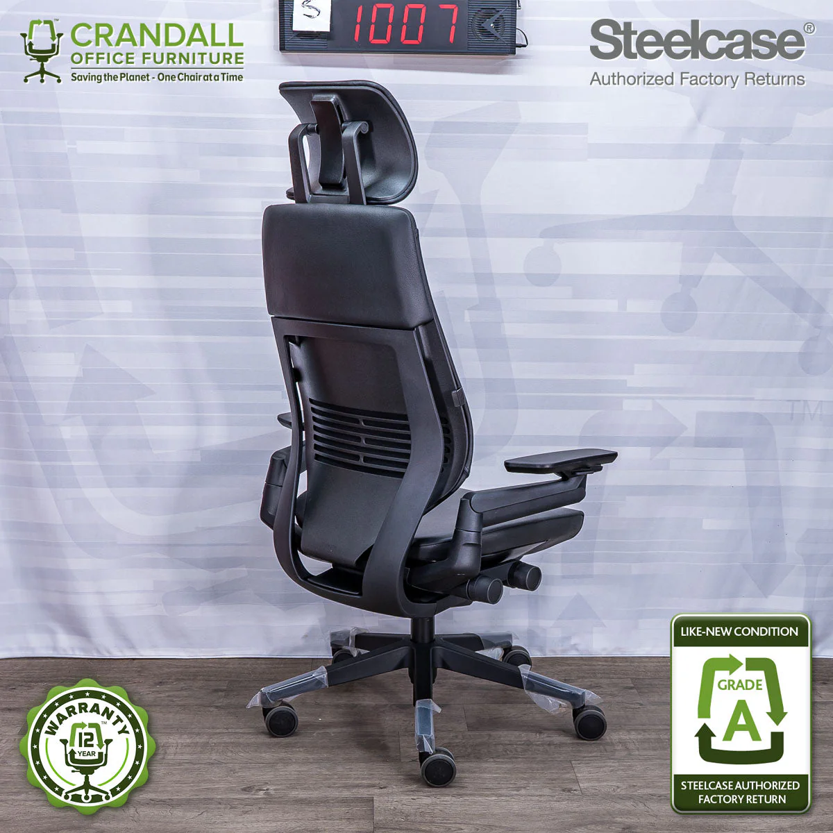 S-1007 - Steelcase Gesture with Headrest - Grade A - Image 2