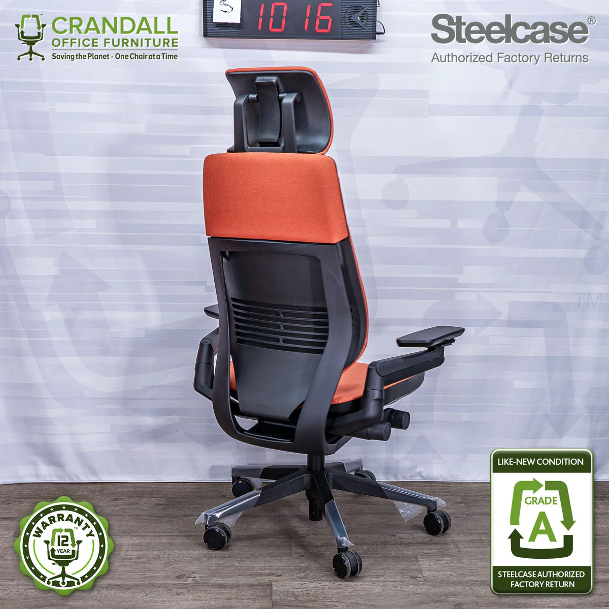 S-1016 - Steelcase Gesture with Headrest - Grade A - Image 2