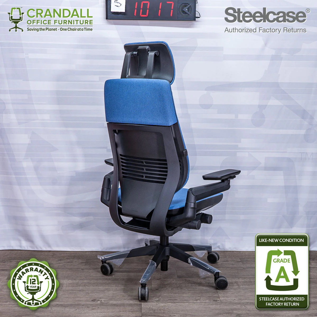 S-1017 - Steelcase Gesture with Headrest - Grade A - Image 2