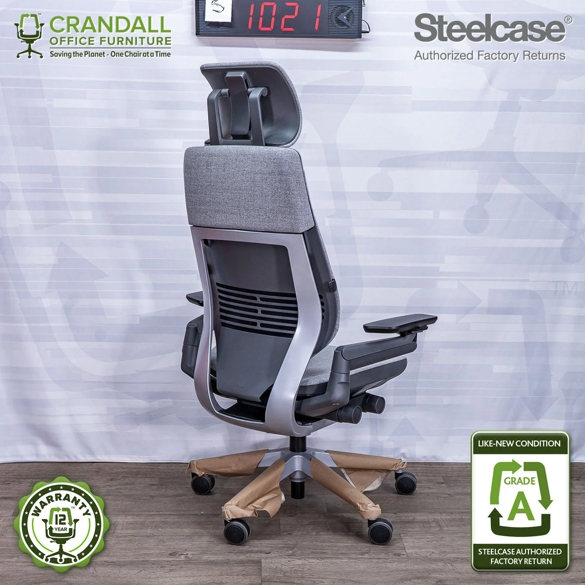 S-1021 - Steelcase Gesture with Headrest - Grade A - Image 2