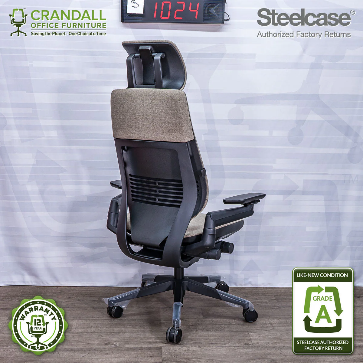 S-1024 - Steelcase Gesture with Headrest - Grade A - Image 2