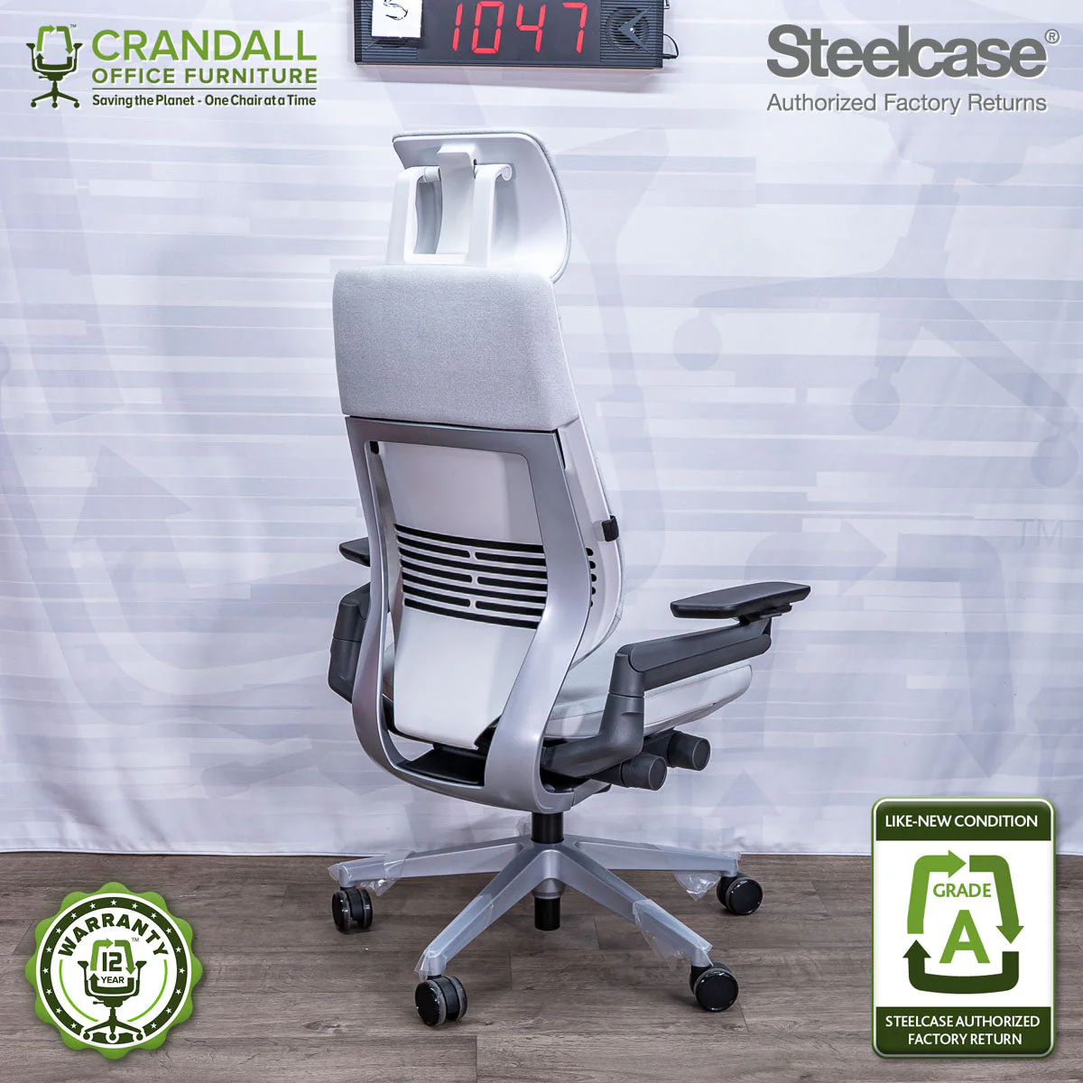 S-1047 - Steelcase Gesture with Headrest - Grade A - Image 2