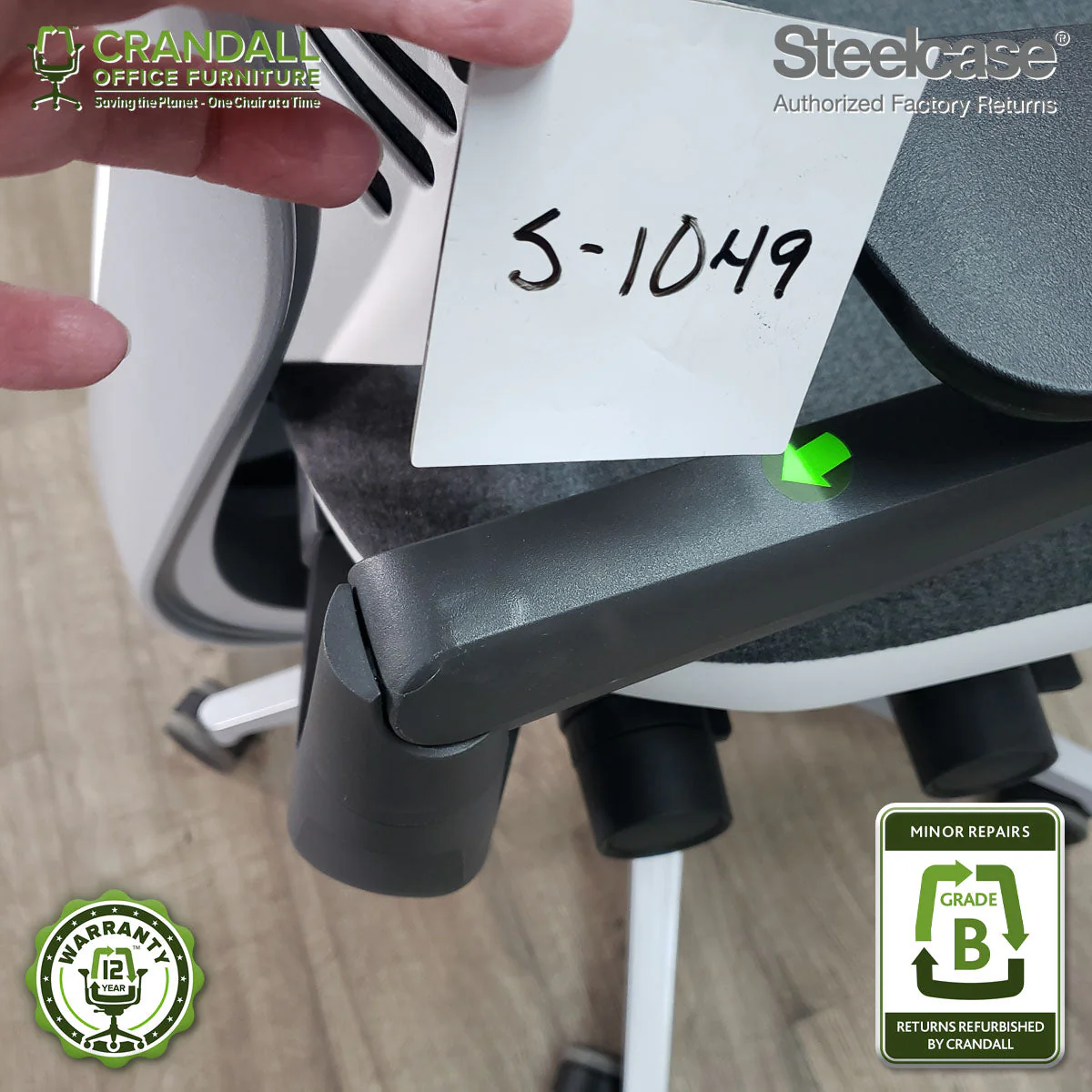 S-1049 - Steelcase Gesture with Headrest - Grade B - Image 4