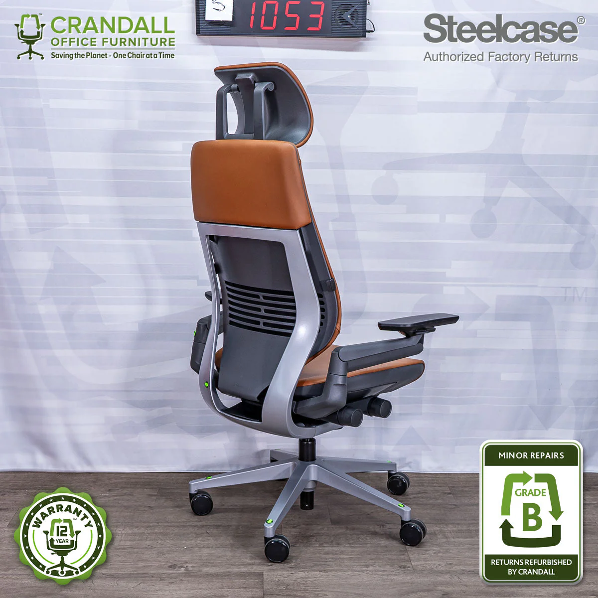 S-1053 - Steelcase Gesture with Headrest - Grade B - Image 2