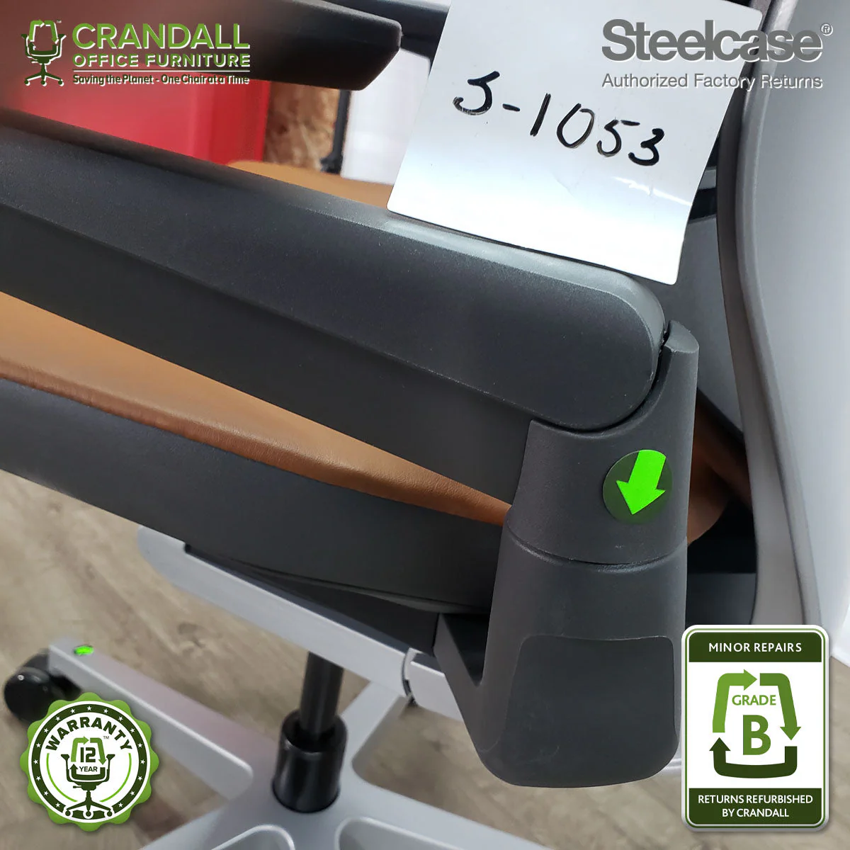 S-1053 - Steelcase Gesture with Headrest - Grade B - Image 4