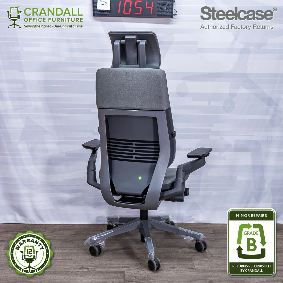 S-1054 - Steelcase Gesture with Headrest - Grade B - Image 2