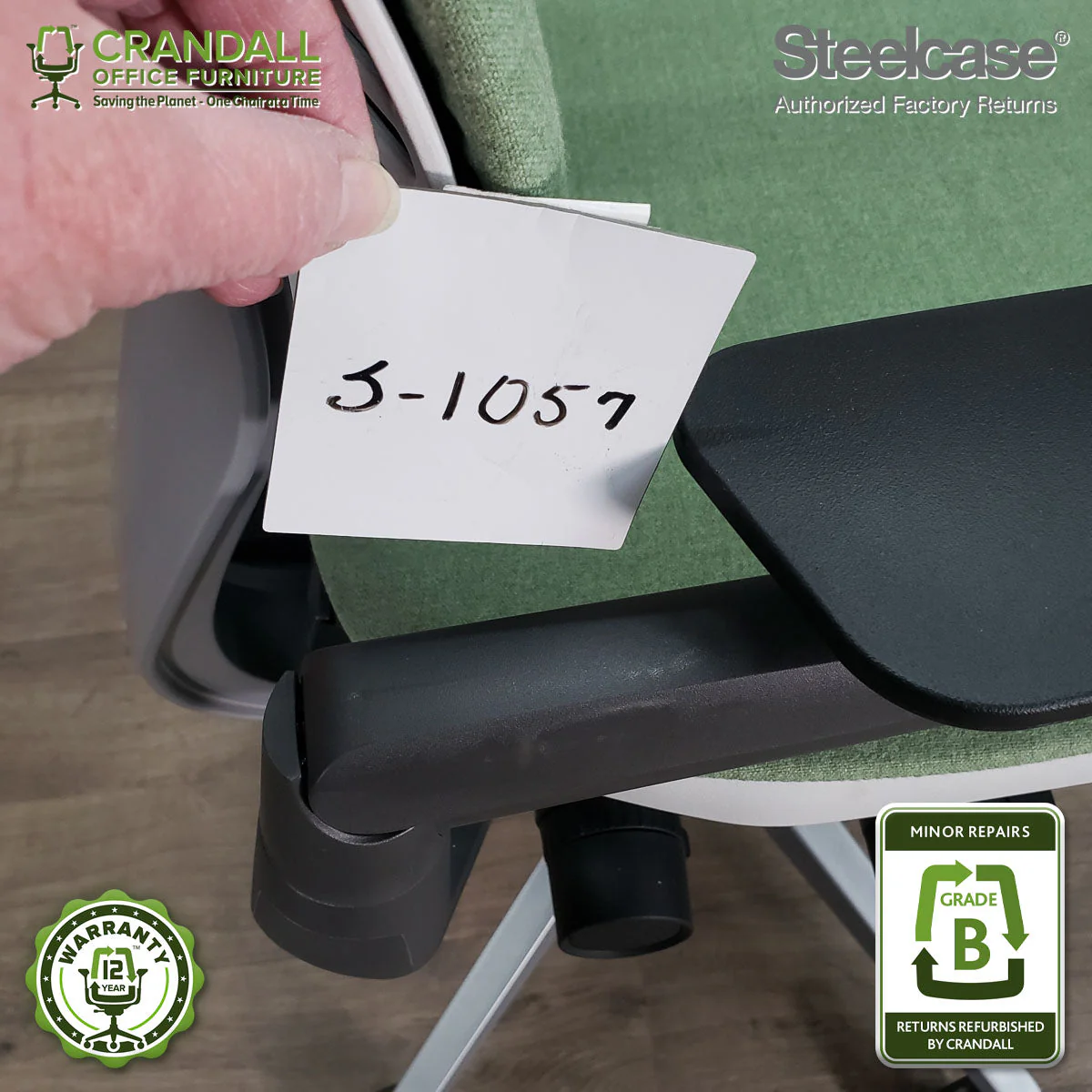 S-1057 - Steelcase Gesture with Headrest - Grade B - Image 3