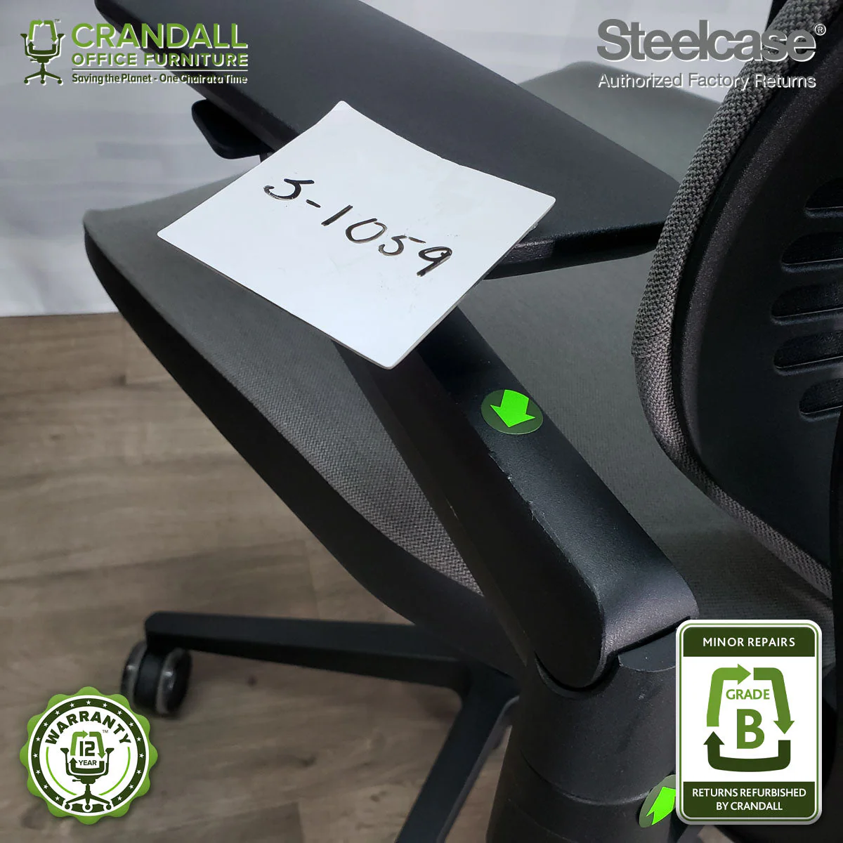 S-1059 - Steelcase Gesture with Headrest - Grade B - Image 4